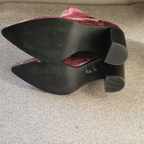 Steve Madden Ankle Boots with Snakeskin Texture Style Western,Rodeo Cowgirl Sz10 - Picture 5 of 8